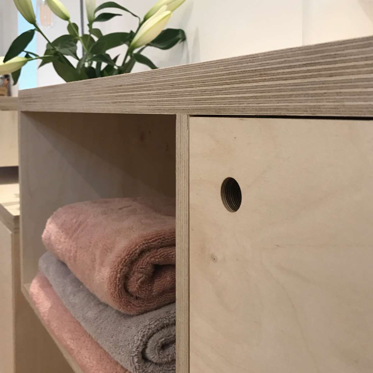 birch plywood vanity unit